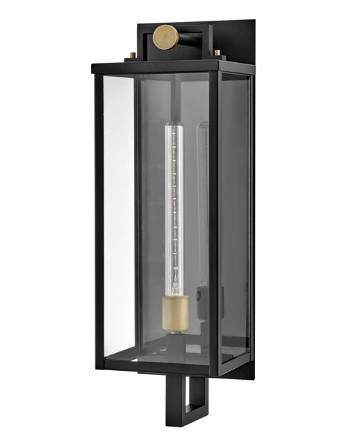 Catalina 23014BK - Large Wall Mount Lantern- Black