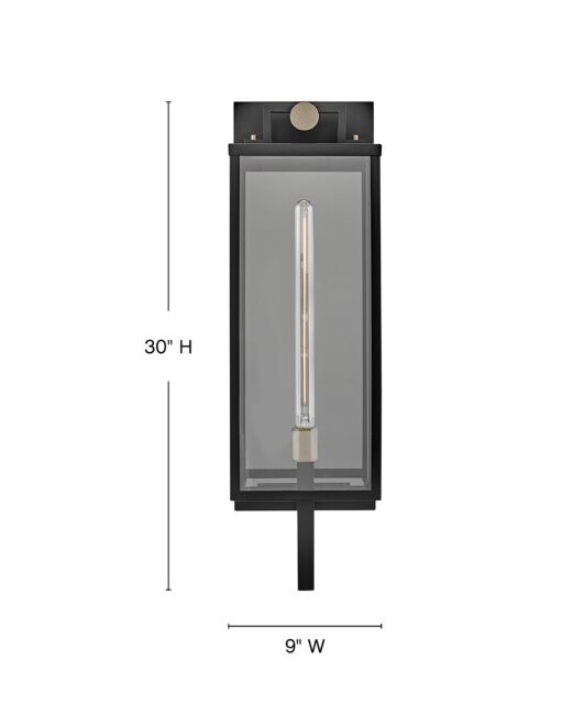 Catalina 23015BK  Large Wall Mount lantern - Black