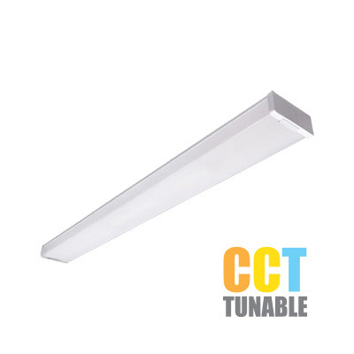 4 ft. LED Wraparound Fixture Emergency Backup, 40W 3-CCT Selectable - White