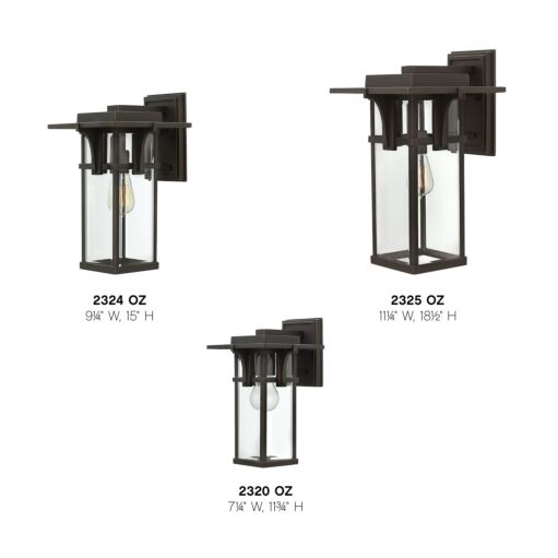 Manhattan 2320OZ - Small Wall Mount Lantern - Oil Rubbed Bronze