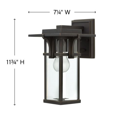 Manhattan 2320OZ - Small Wall Mount Lantern - Oil Rubbed Bronze