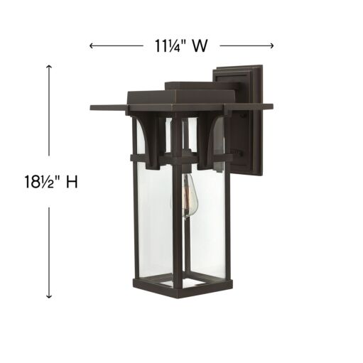 Manhattan 2325OZ - Large Wall Mount Lantern - Oil Rubbed Bronze