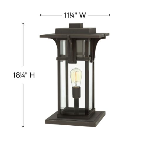 Manhattan 2327OZ - Large Pier Mount Lantern - Oil Rubbed Bronze