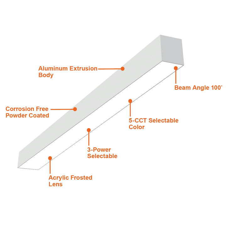 ARCY-LINE: 3' Architectural Linear Fixture - White