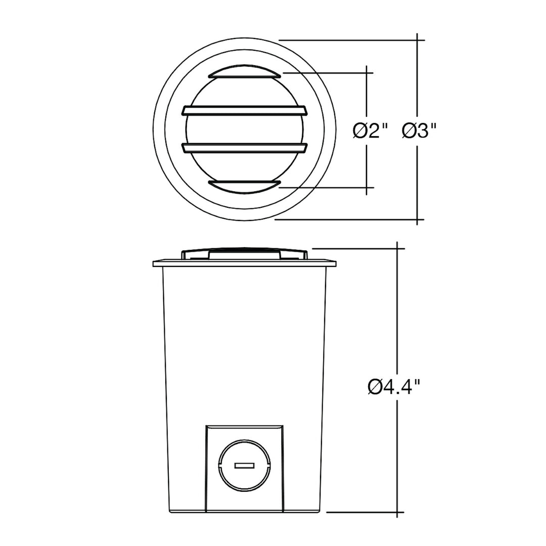 In-Ground Light - Small: Shroud Open Lens