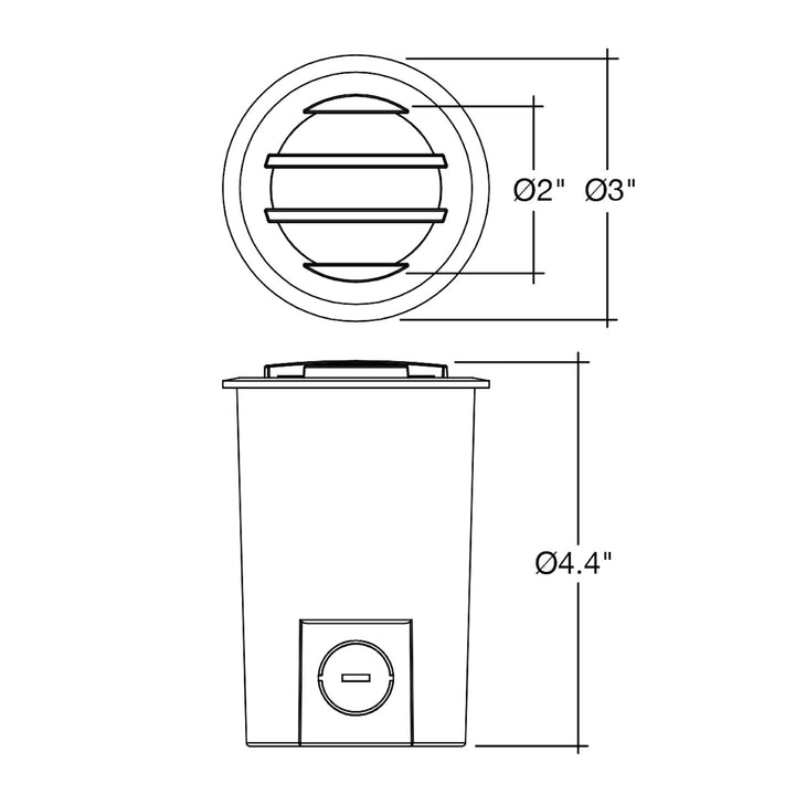 In-Ground Light - Small: Shroud Open Lens