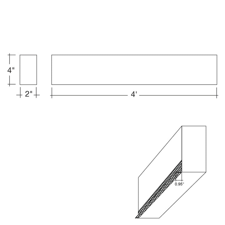 ARCY-LINE: 4' Architectural Linear Downlight T-Bar - White