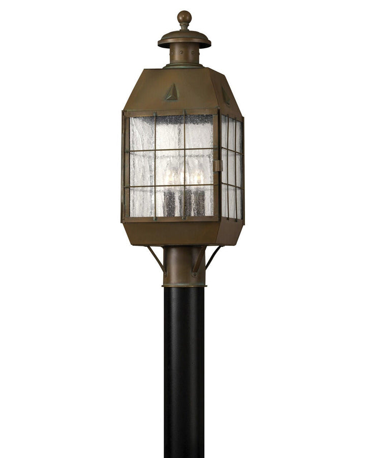 Nantucket 2371AS - Large Post Top or Pier Mount Lantern- Bronze