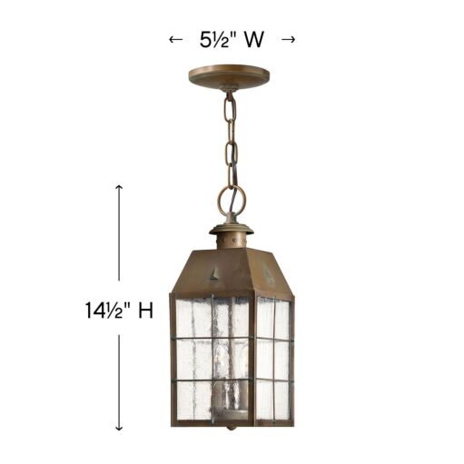 Nantucket 2372AS - Medium Hanging Lantern - Brown