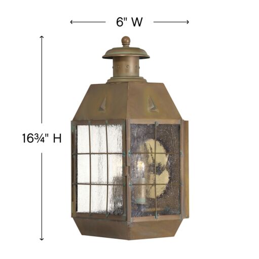 Nantucket 2374AS - Large Wall Mount Lantern - Bronze