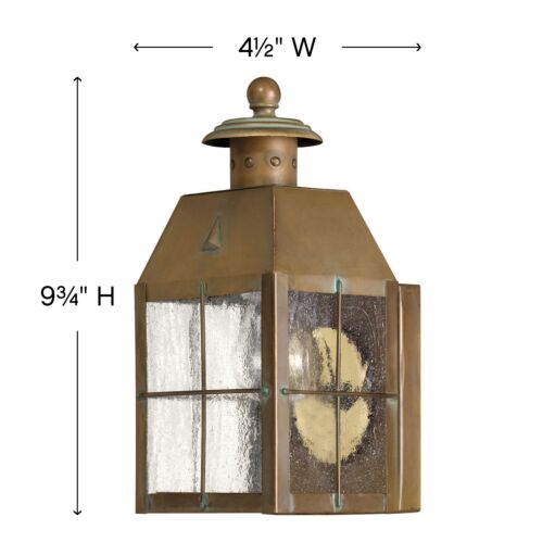 Nantucket 2376AS - Small Wall Mount Lantern - Bronze