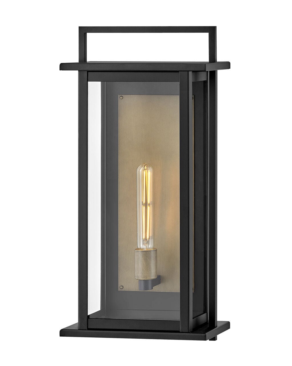 Langston 24025BK - Large Wall Mount Lantern - Black