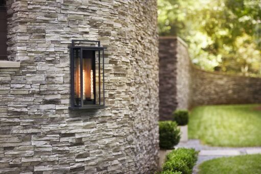 Langston 24028BK - Large Wall Mount Lantern - Black