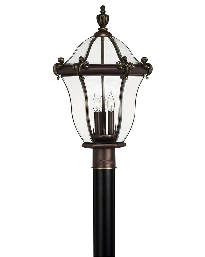 San Clemente 2441CB - Large Post Top or Pier Mount Lantern - Bronze