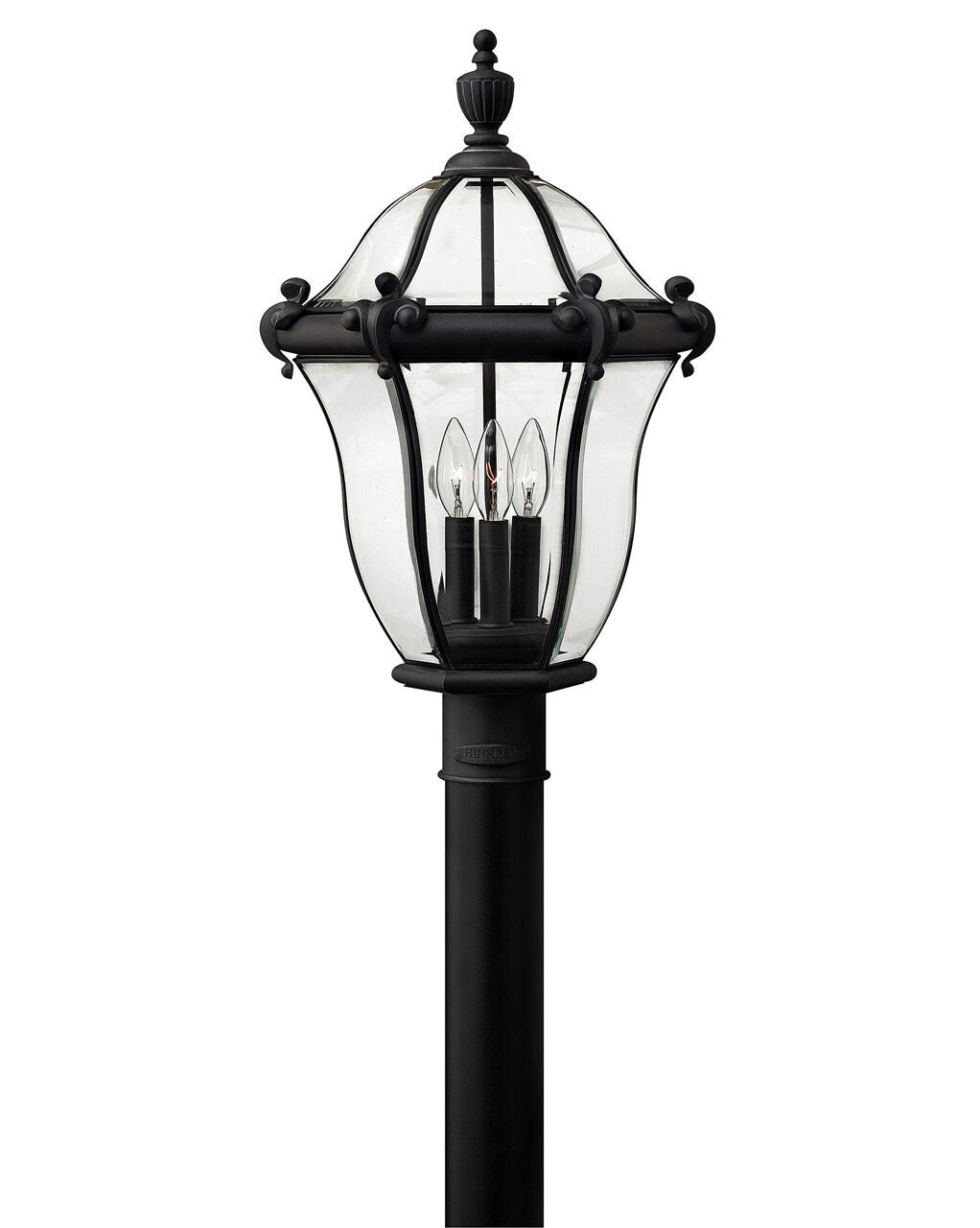 San Clemente 2441MB - Large Post Top or Pier Mount Lantern - Black