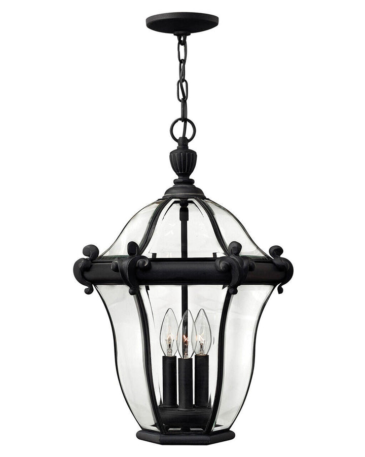 San Clemente 2442MB - Large Hanging Lantern - Black