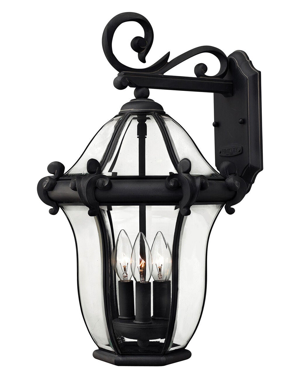 San Clemente 2444MB - Medium Wall Mount Lantern - Black