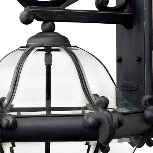 San Clemente 2446MB Extra Large Wall Mount Lantern - Black