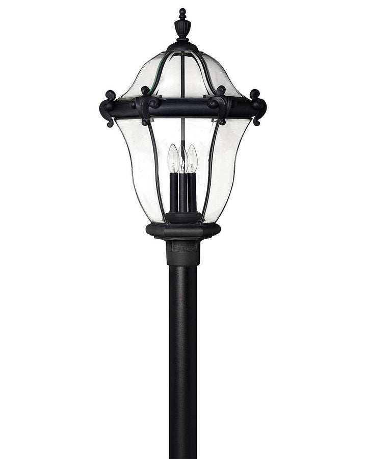 San Clemente 2447MB - Extra Large Post or Pier Mount Lantern - Black