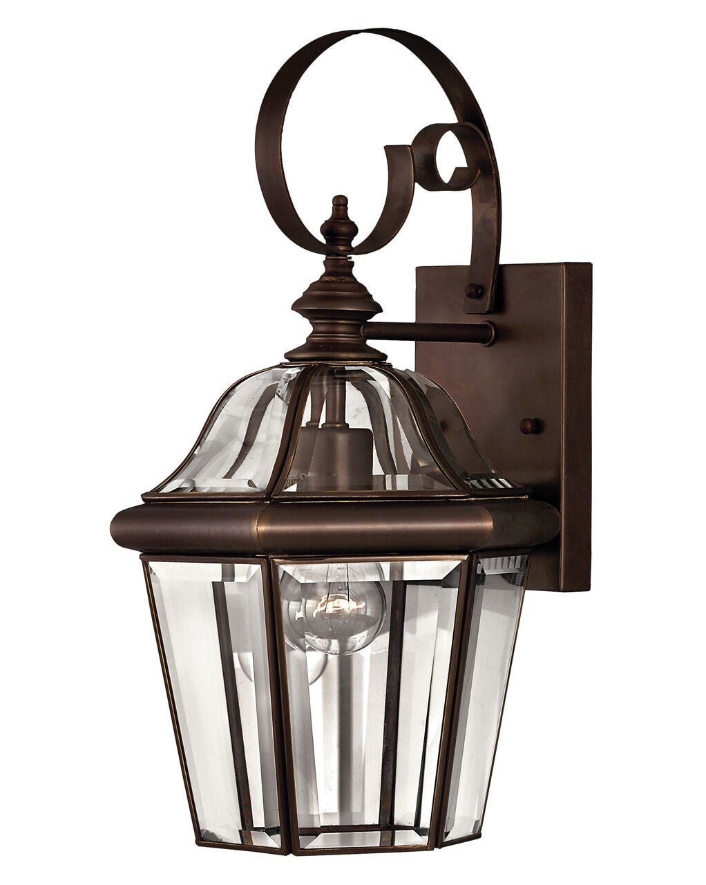 Augusta 2450CB Small Wall Mount Lantern - Copper