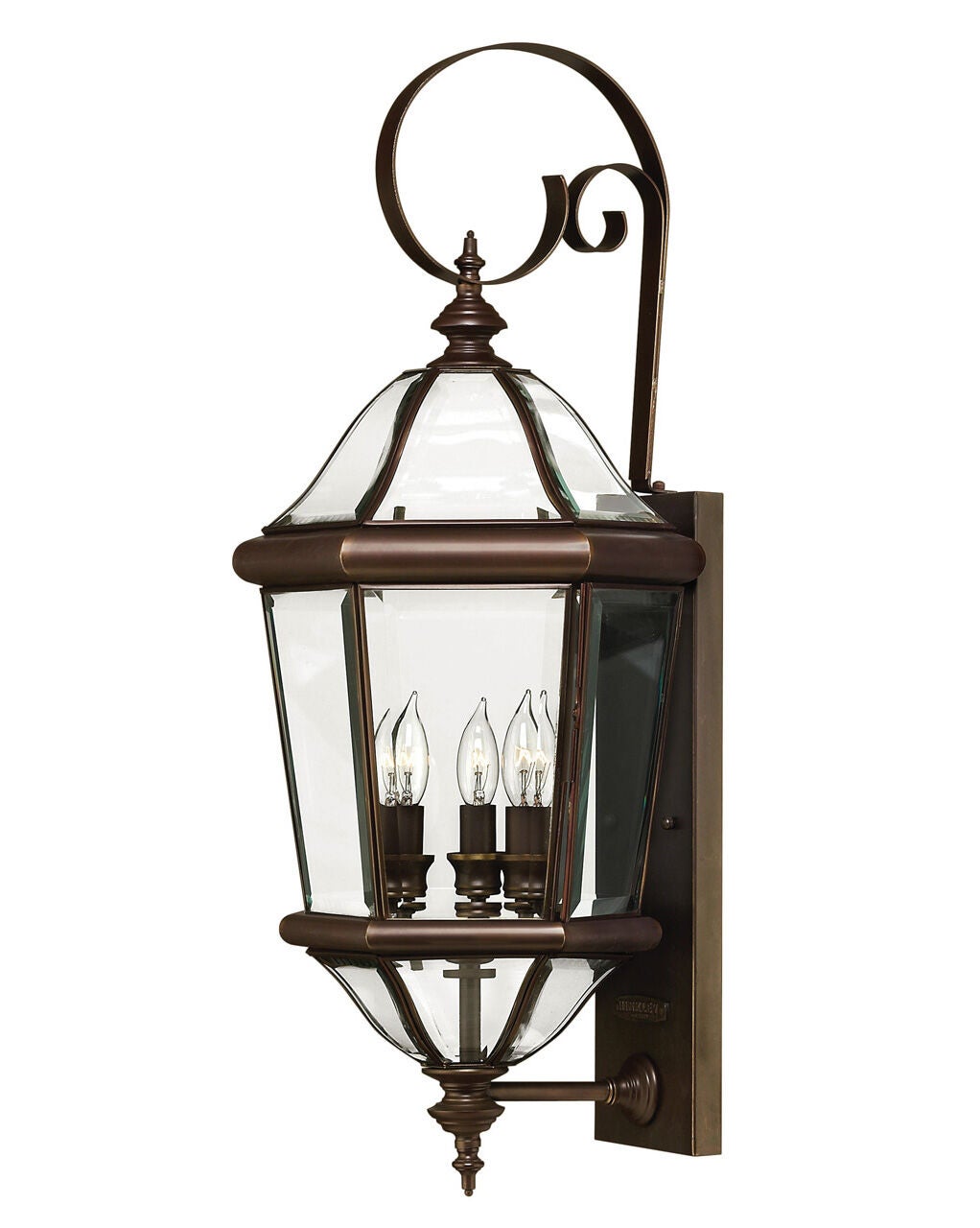 Augusta 2454CB - Medium Wall Mount Lantern - Bronze