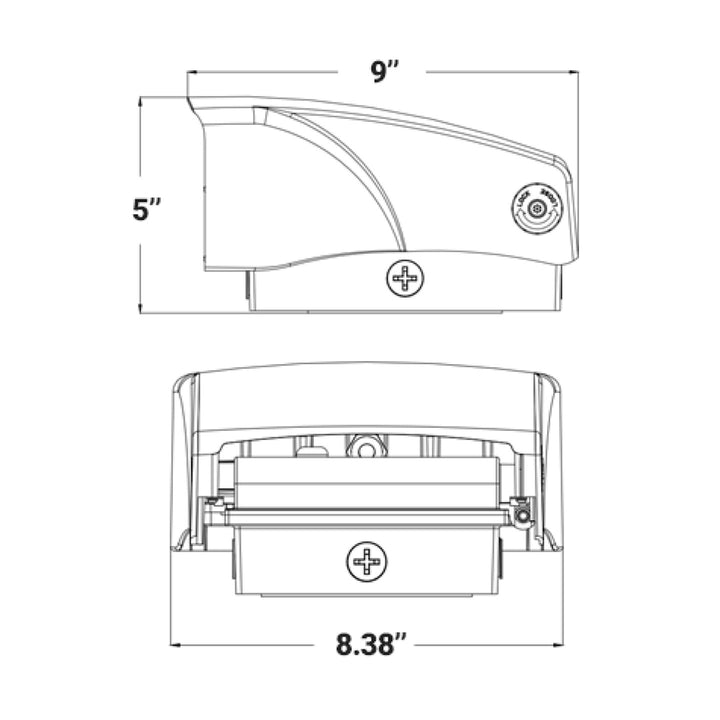 Full Cut Off Wall Packs Adjustable: AFC-Line, 3-CCT & 3-Power Select 80W/70W/60W - White