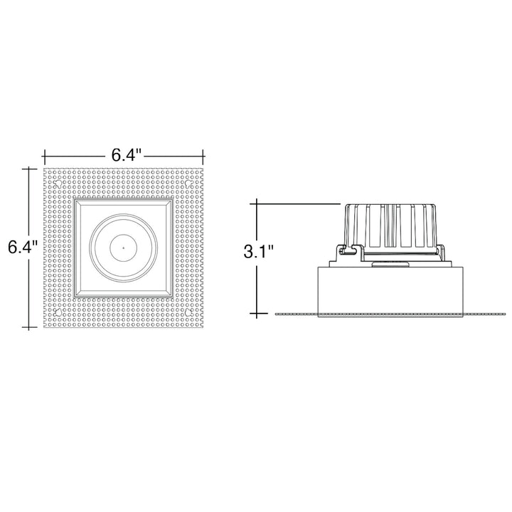 4" Multiple: Trimless Single Head 5-CCT Selectable 15W - White