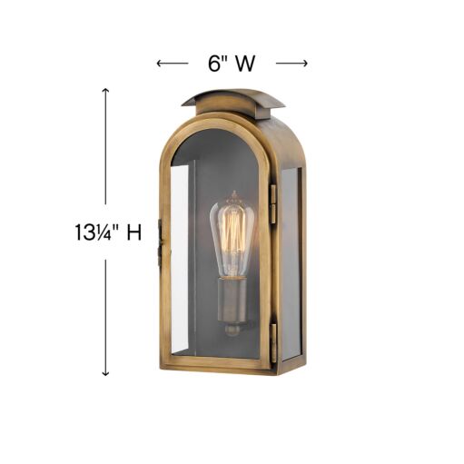 Rowley 2520LS - Small Wall Mount Lantern - Bronze