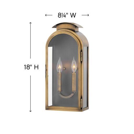 Rowley 2524LS Medium Wall Mount Lantern - Gray