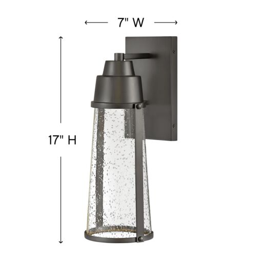 Miles 2554BK - Medium Hanging Lantern - Black