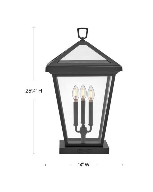 Alford Place 2557MB - Large Pier Mount Lantern - Black