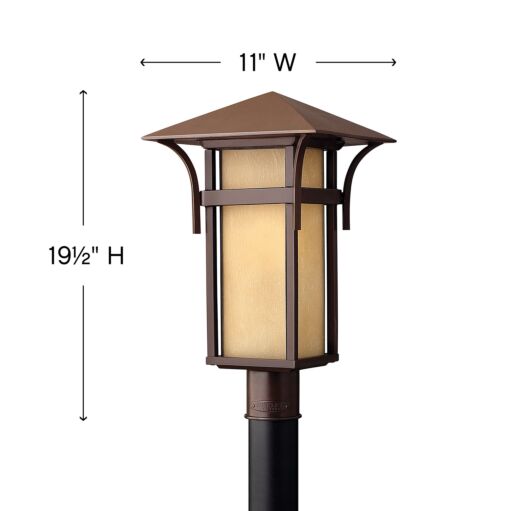 Harbor 2571AR - Large Post Top or Pier Mount Lantern - Bronze