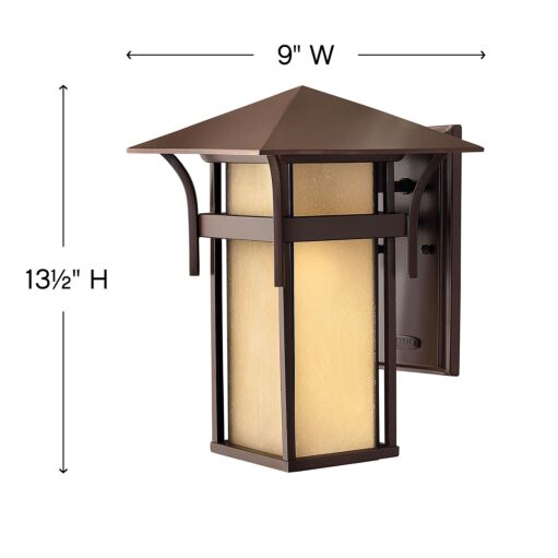 Harbor 2574AR - Medium Wall Mount Lantern - Bronze