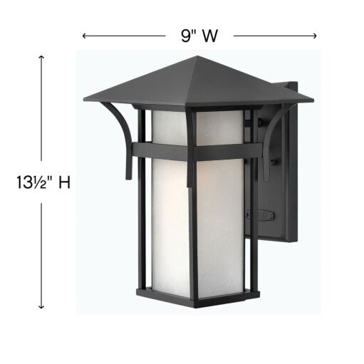 Harbor 2574SK - Medium Wall Mount Lantern - Black