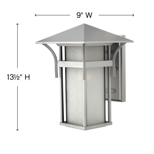 Harbor 2574TT - Medium Wall Mount Lantern - Grey