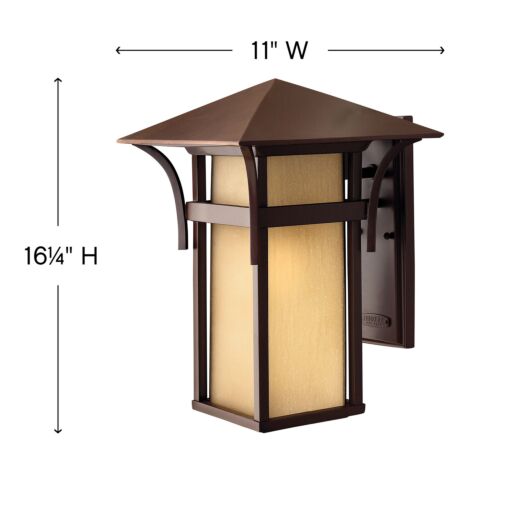 Harbor 2575AR - Large Outdoor Wall Mount Lantern - Bronze