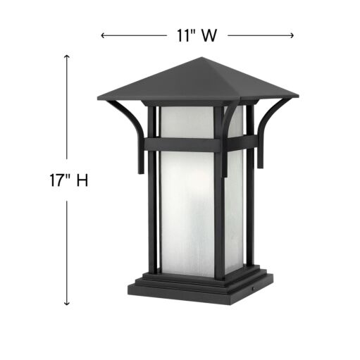 Harbor 2576SK - Large Pier Mount Lantern - Black