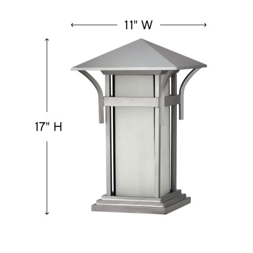 Harbor 2576TT - Large Pier Mount Lantern  - Grey