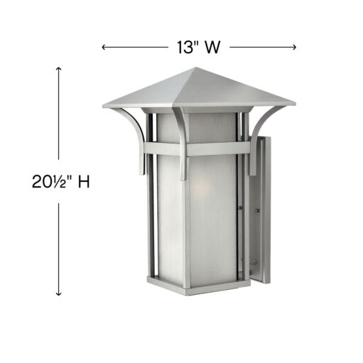 Harbor 2579TT - Extra Large Wall Mount Lantern - Grey