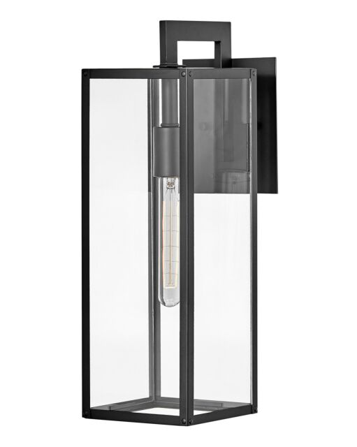 Max 2594BK - Medium Wall Mount Lantern - Black