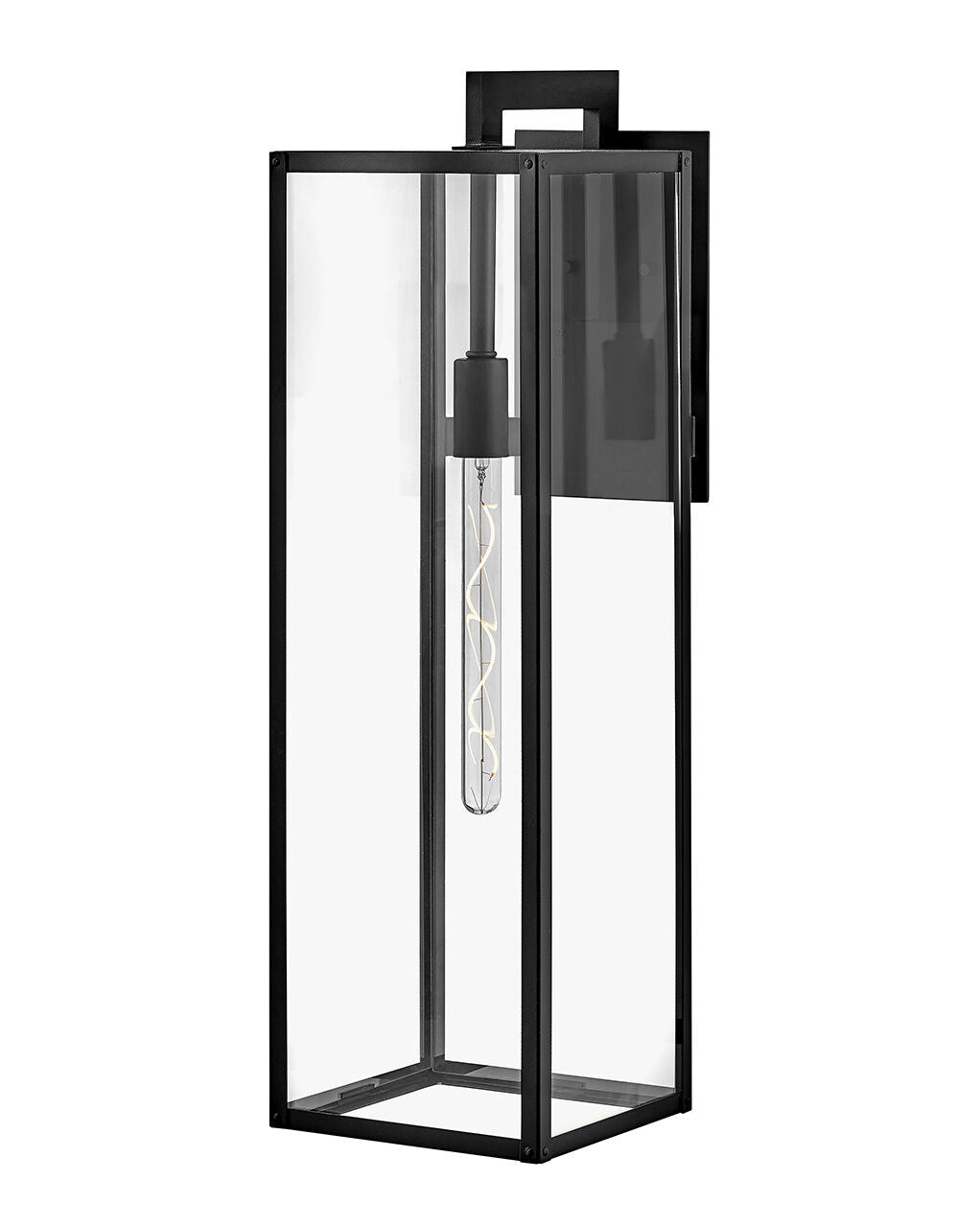 Max 2598BK-LL - Large Wall Mount Lantern - Black