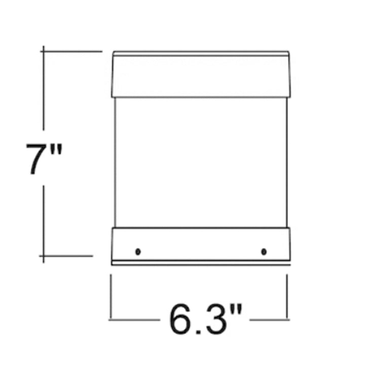 Bollard Head: Round Cone Flat Top 5-CCT Selectable 22W/16W/12W - Black