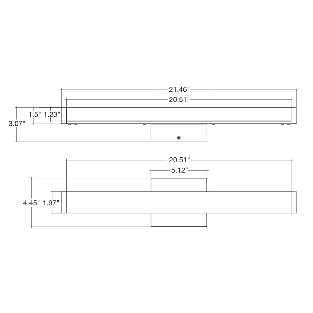 Vanity Light - Contemporary Square - Brushed Nickel