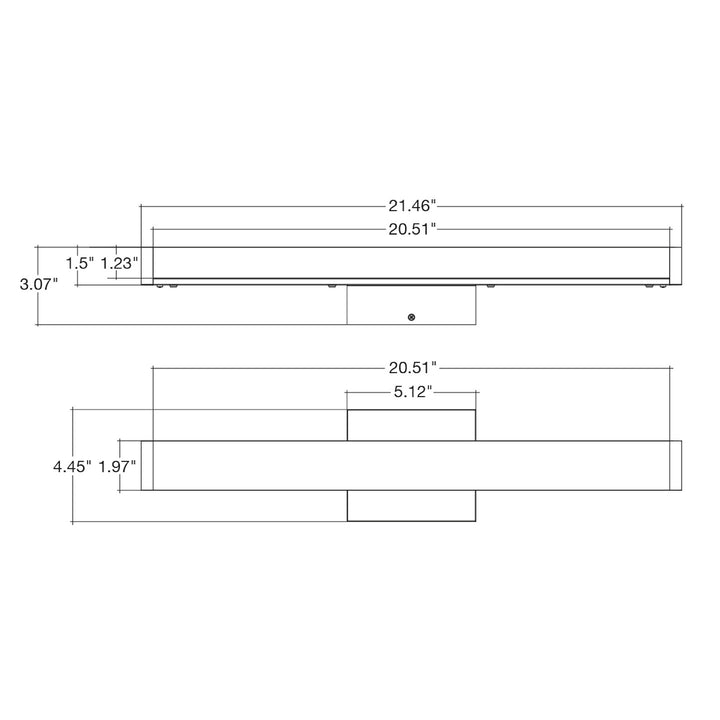 Vanity Light - Contemporary Square - Brushed Nickel