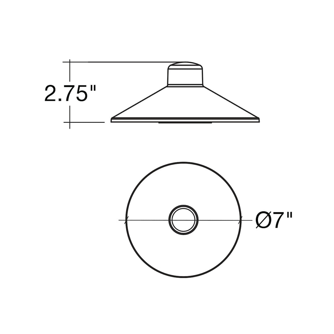 Path Light Cap: Style 1 - Aluminum Bronze