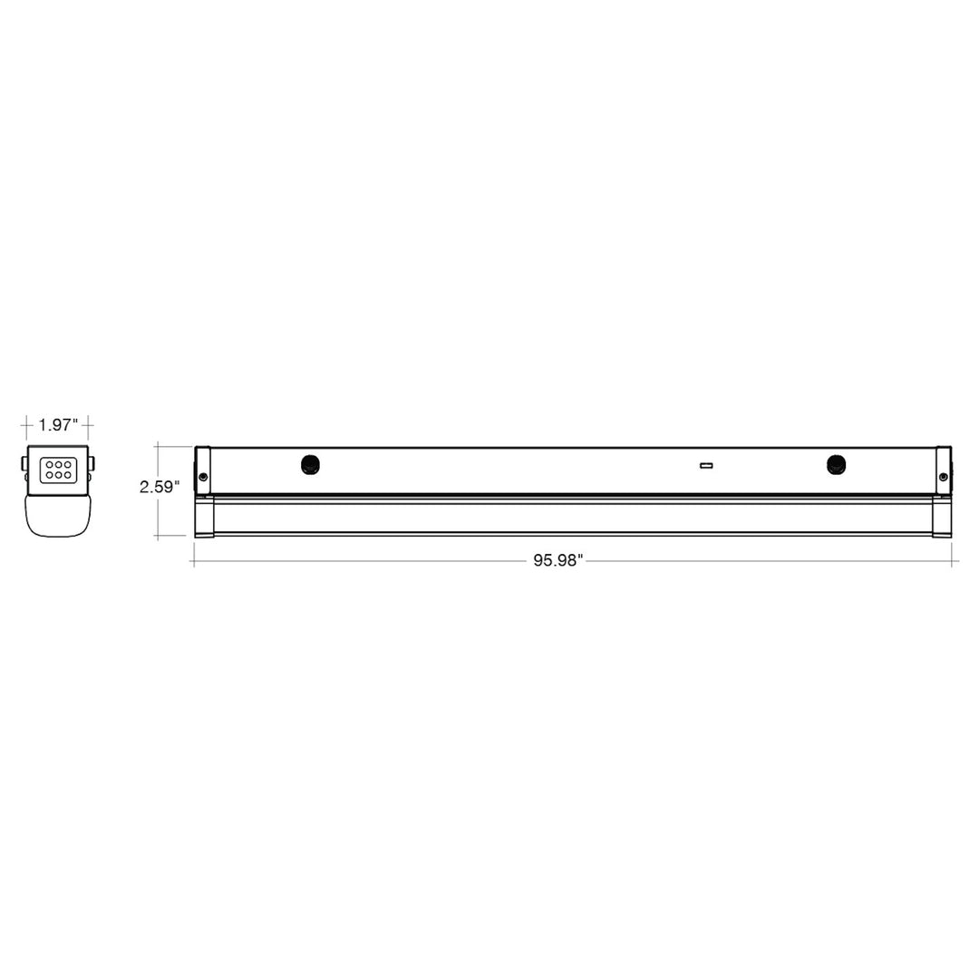 8' Mini Square LED Strip Fixtures