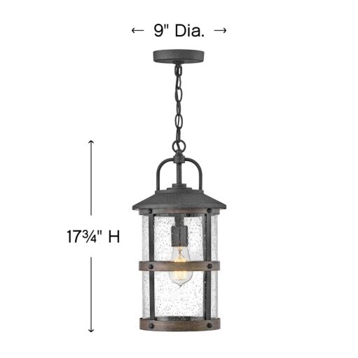 Lakehouse 2682DZ - Medium Hanging Lantern - Grey