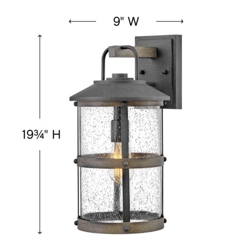 Lakehouse 2684DZ - Medium Wall Mount Lantern - Grey