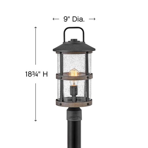 Lakehouse 2687DZ - Medium Post or Pier Mount Lantern - Grey