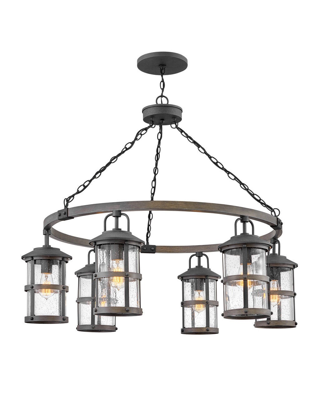 Lakehouse 2689DZ-LL - Large Single Tier Chandelier - Grey